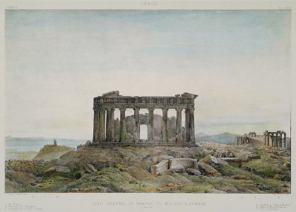 Coté oriental du temple de Minerve à Athènes - Rey Etienne - 1867