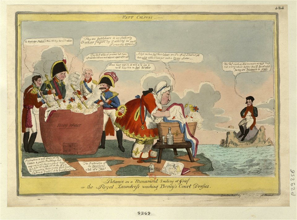 Couleurs solides ou la Blanchisseuse royale lavant les habits de cour de Boney