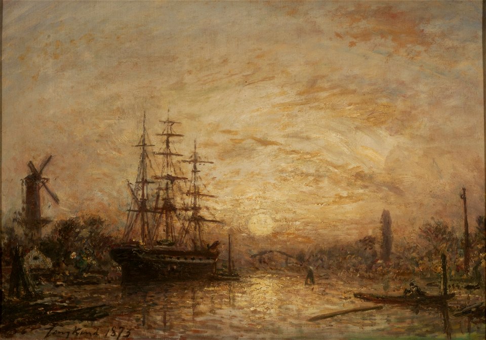 Coucher de soleil en Hollande - Johan Barthold Jongkind