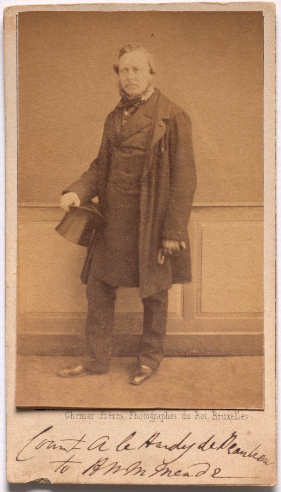 Count A. Le Hardy De Beaulieu by Ghémar Frères, c. 1860, albumen silver print, from the National Portrait Gallery - NPG-S-NPG 85 271