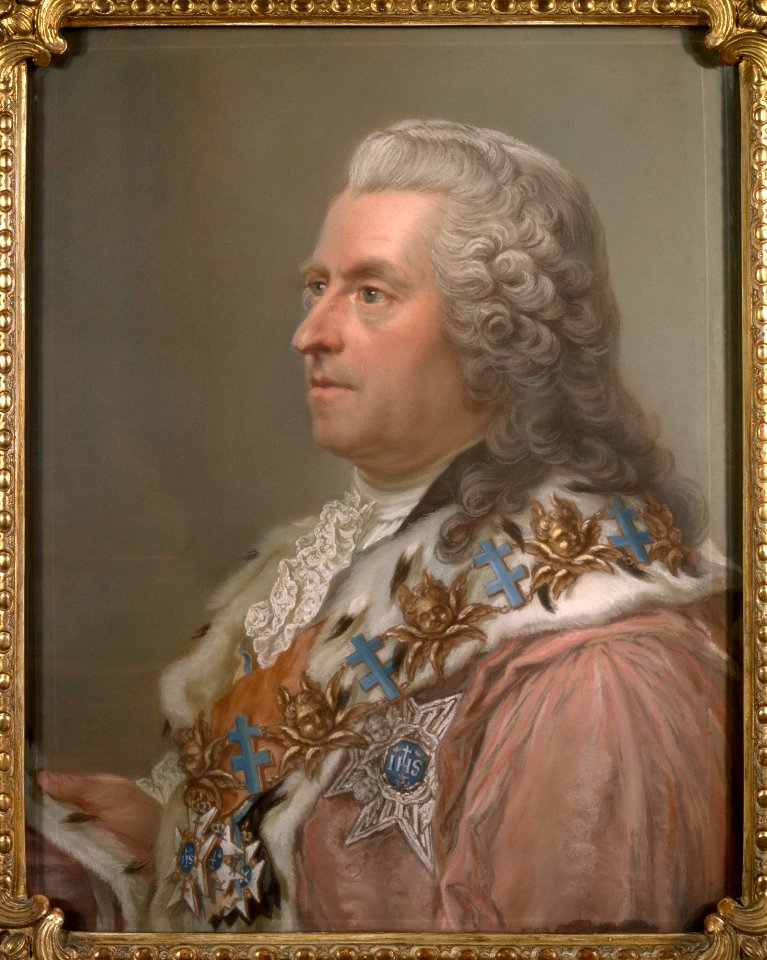 Count Carl Gustaf Tessin. Pendant to NMB 127 (Gustaf Lundberg) - Nationalmuseum - 24067