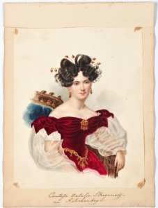 Countess Natalie Viktorovna Stroganoff by Brian Searby after Brullov (Middleton Album)