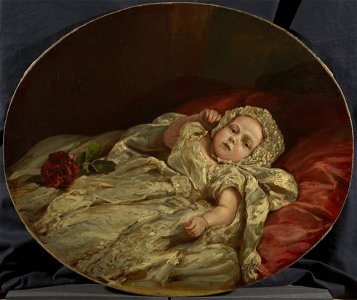 Count Gotz Burkhard Seckendorff (1842-1910) - Prince Arthur (1850-1942), later Duke of Connaught, when an infant - RCIN 408941 - Royal Collection