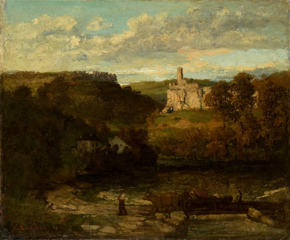 Courbet - Attributed to - Landscape at Ornans, c. 1868, W1895-1-12