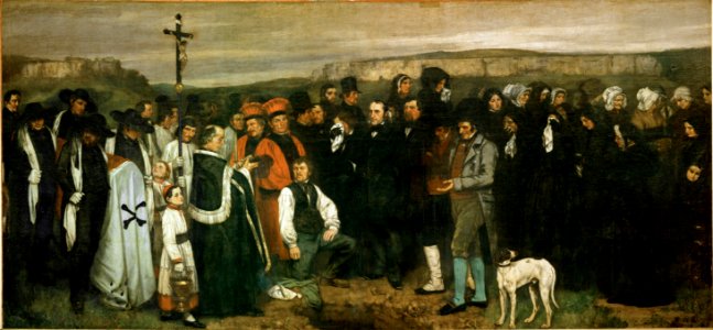 Courbet - Burial at Ornans. Free illustration for personal and commercial use.