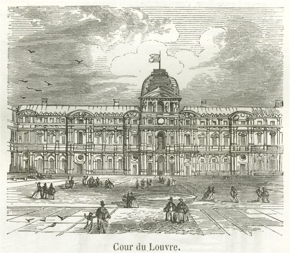 Cour du Louvre, 1855