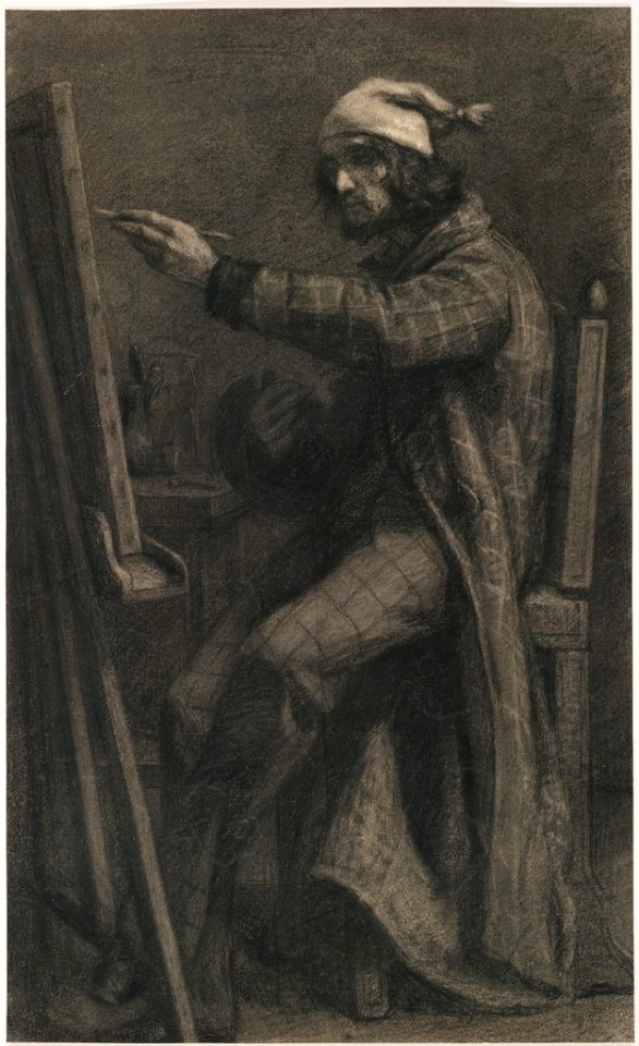 Courbet - Artist at his Easel, 1847-1848