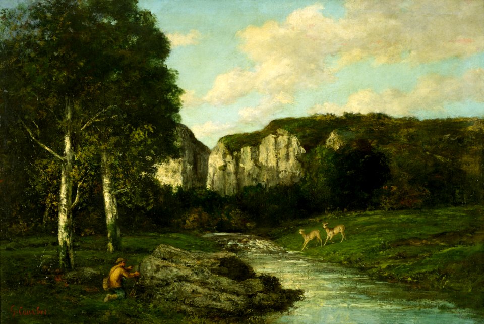 Courbet - Landscape with a Hunter, 1873, P.1976-0004