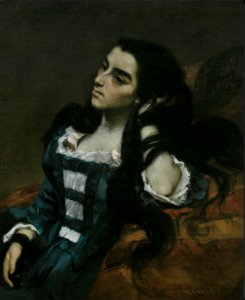 Courbet - Spanish Woman, 1855, Inv. 2265. Free illustration for personal and commercial use.