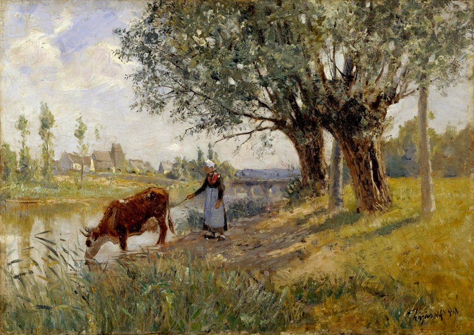 Countryside near Grez-sur-Loing (Carl Trägårdh) - Nationalmuseum - 19544