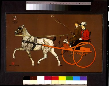 Couple in a breaking cart) - Edward Penfield LCCN94514658