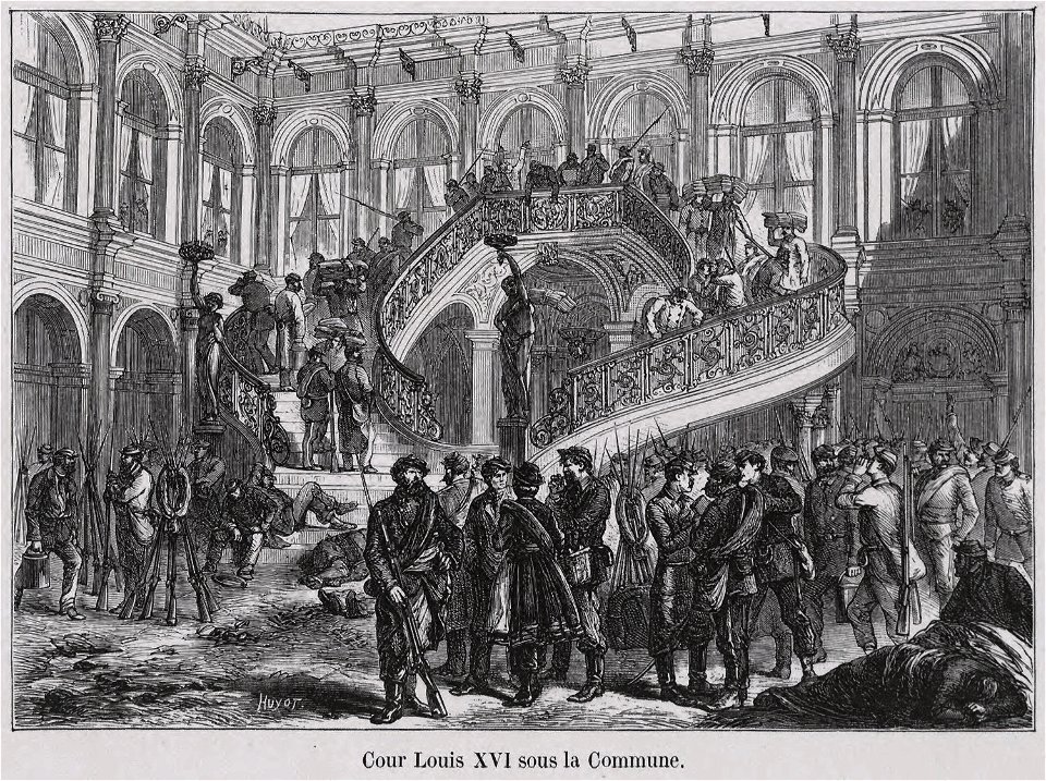 Cour Louis XVI sous la Commune