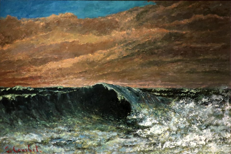 Beach at Dieppe by Gustave Courbet