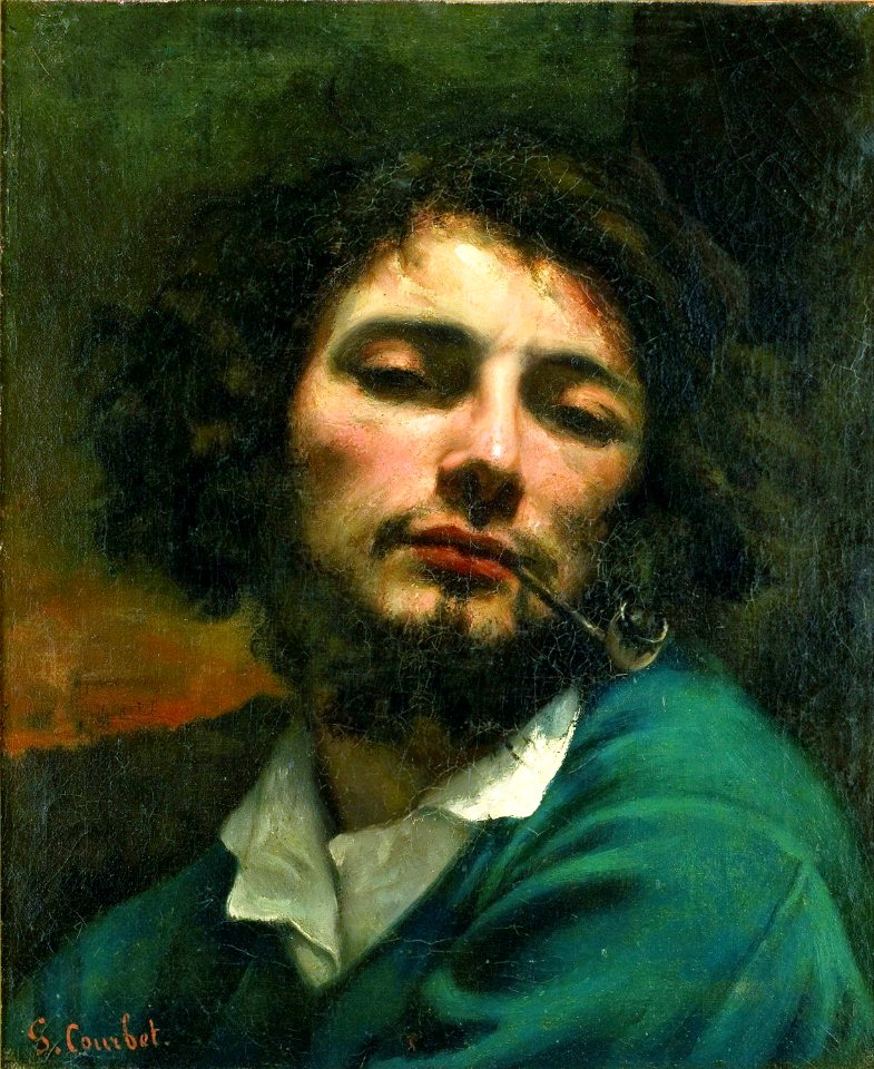 Courbet Self-portrait pipe