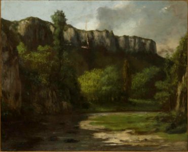 Courbet - Attributed to - Landscape at Ornans, 1943-40-55. Free illustration for personal and commercial use.