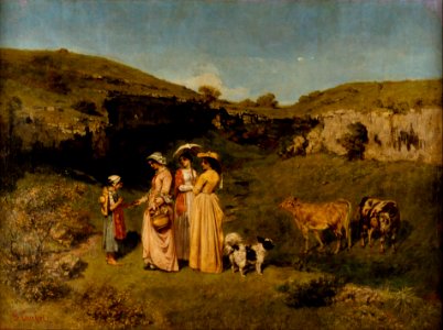 Young Ladies of the Village 1852 Gustave Courbet