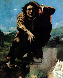 The Man Made Mad with Fear by Gustave Courbet (detail)