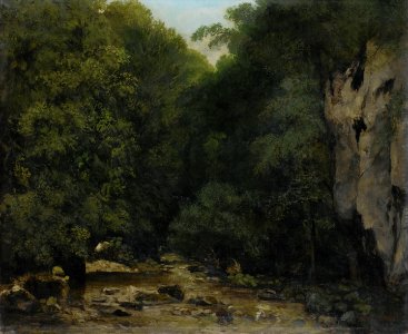 Gustave Courbet, Le Ruisseau de Plaisir-Fontaine dans La Vallee du Puits Noir. Oil on canvas, 81 by 100 cm., Sotheby's.