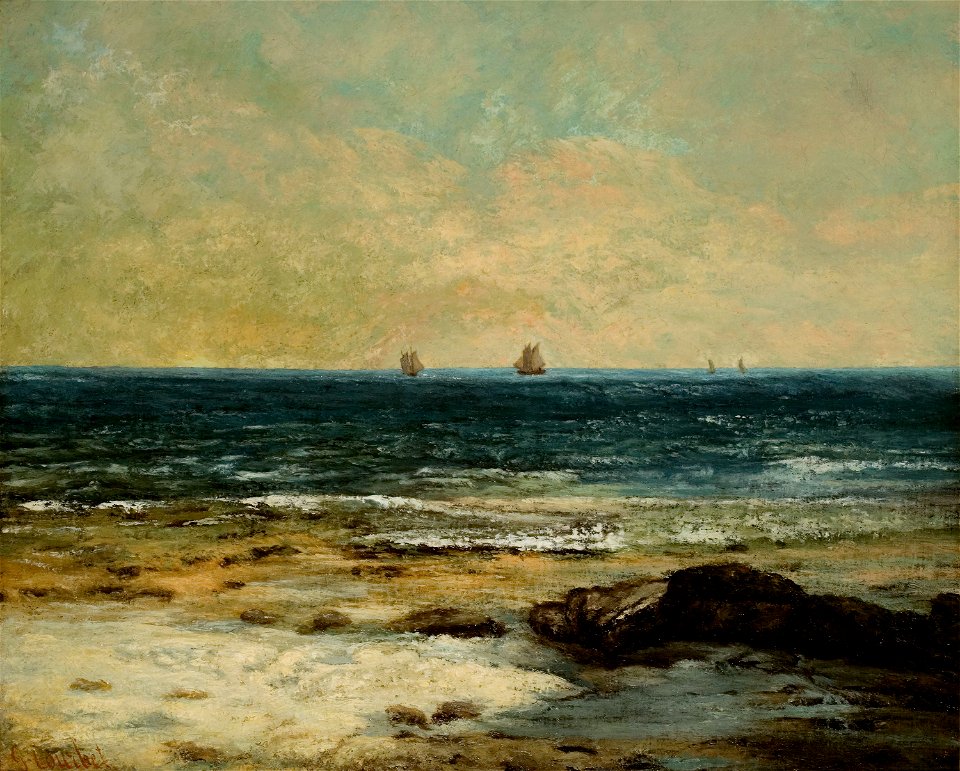Gustave Courbet - Les Bords de la mer à Palavas (1854)