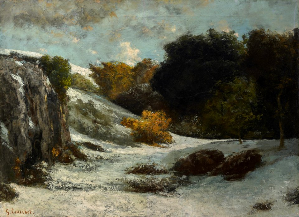 Courbet - Paysage sous la neige, vers 1867, DG 1976-5-4