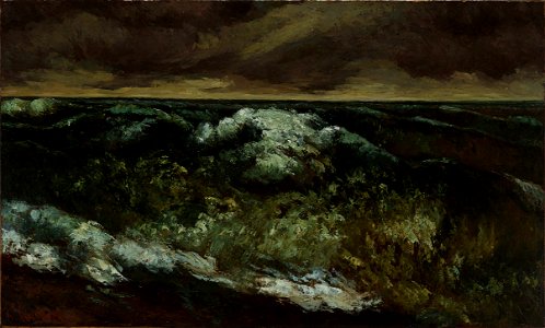 Gustave Courbet - La vague (1869-70). Free illustration for personal and commercial use.