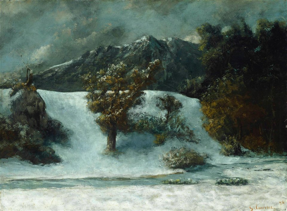 Courbet - Winterlandschaft mit den Dents du Midi, 1876, HK-1561