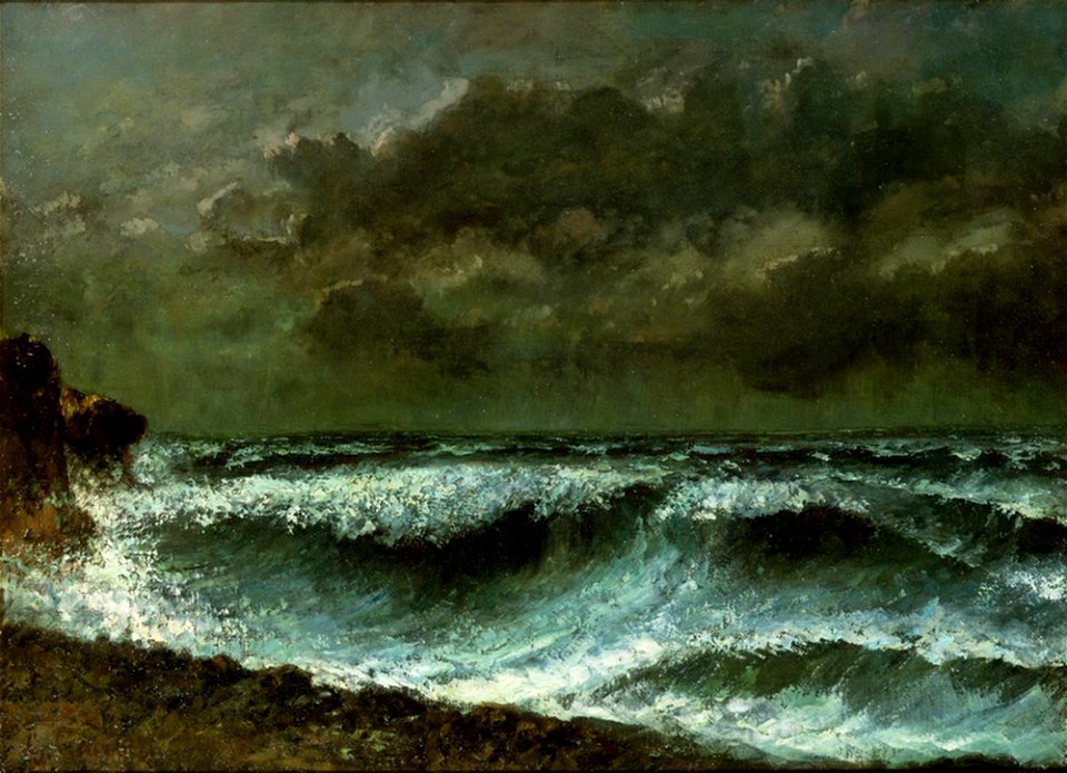 La mer orageuse (La vague) - Gustave Courbet