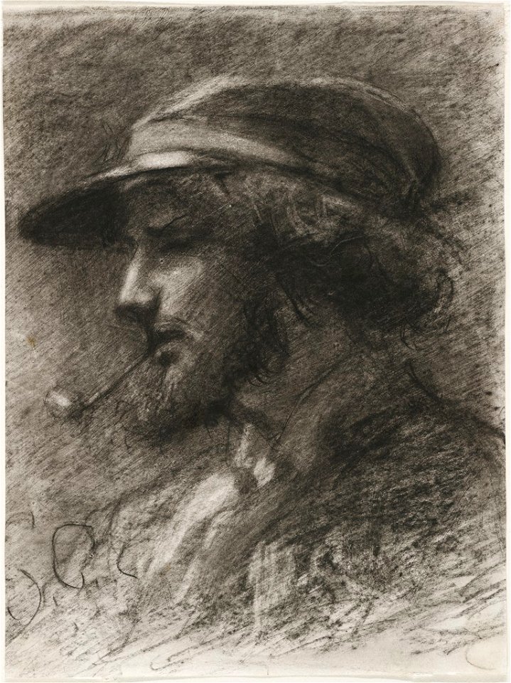 Courbet - Portrait of the Artist with a Pipe, c. 1847