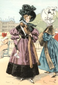 A Winter stroll in the Luxembourg gardens, 1830