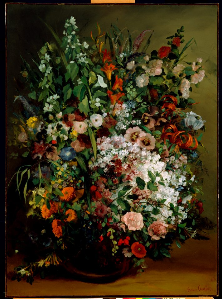 Courbet, Gustave - Bouquet of Flowers in a Vase - Google Art Project
