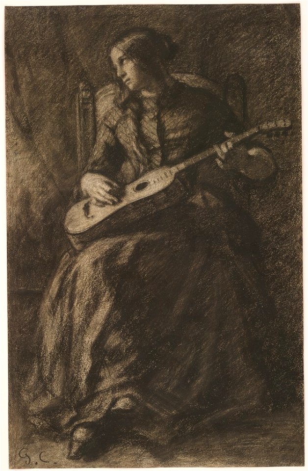 Courbet - Young Woman with a Guitar, Reverie, 1847