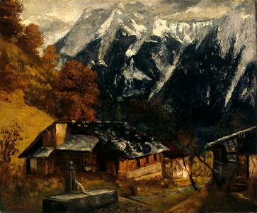 Gustave Courbet - An Alpine Scene (1874)