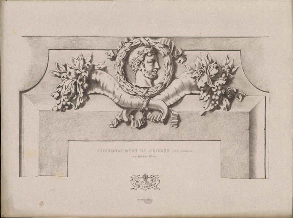 Couronnement de croisée, Style Louis XIII, objectnr A 59269