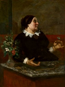Gustave Courbet - Mère Grégoire (1855). Free illustration for personal and commercial use.