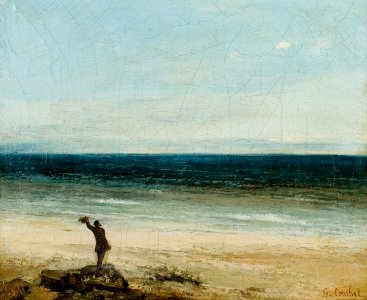 Gustave Courbet - Le bord de mer à Palavas (1854). Free illustration for personal and commercial use.