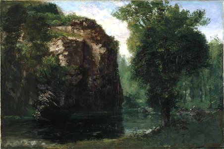 Gustave Courbet - The Silent River (1868). Free illustration for personal and commercial use.