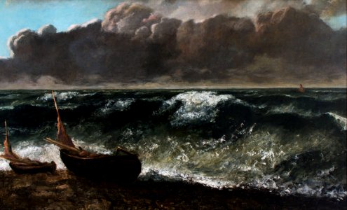 Gustave Courbet - The Wave - Google Art Project (GwH6XMr0q0o4Lw). Free illustration for personal and commercial use.