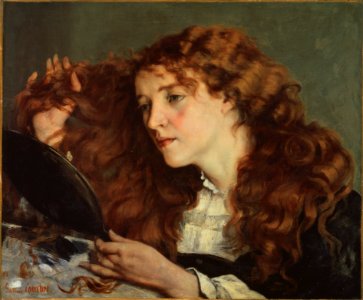 Jo, the Beautiful Irish Girl (Gustave Courbet) - Nationalmuseum - 19604. Free illustration for personal and commercial use.