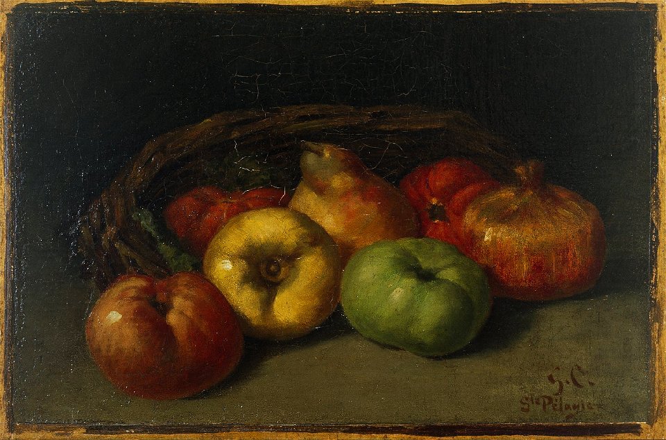 Courbet Still Life with Apples Pear and Pomegranates DMA
