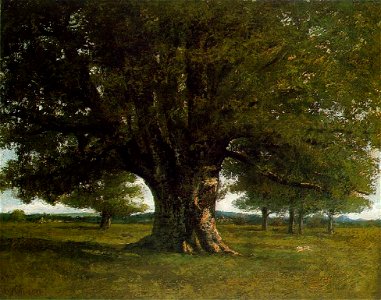 Gustave Courbet - The Oak at Flagey (The Oak of Vercingetorix) - WGA05512. Free illustration for personal and commercial use.