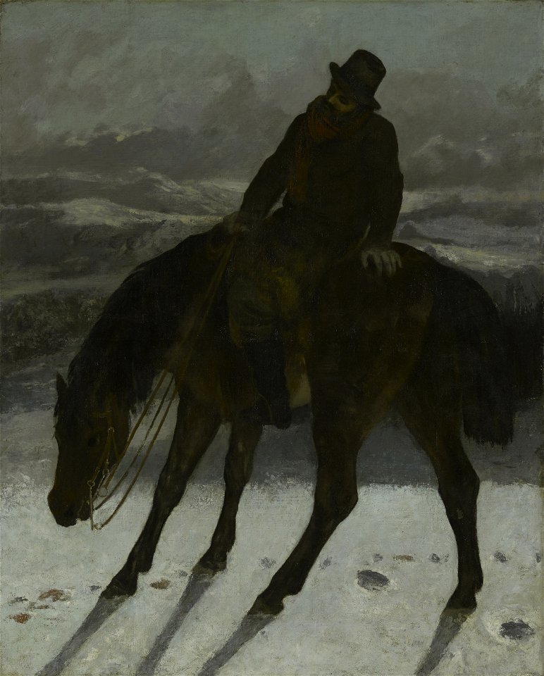 Gustave Courbet - Hunter on Horseback (ca.1864)