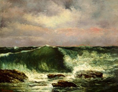 Gustave Courbet - Waves - Google Art Project. Free illustration for personal and commercial use.