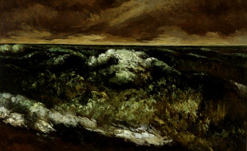 Gustave Courbet - La vague (c.1869-70). Free illustration for personal and commercial use.