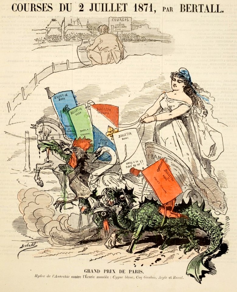 Courses du 2 juillet 1871, par Bertall