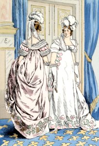 Court dresses - In the early Restoration