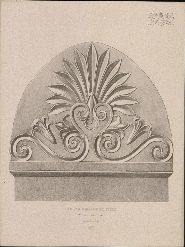 Couronnement de stèle, Style Grec, objectnr A 59185