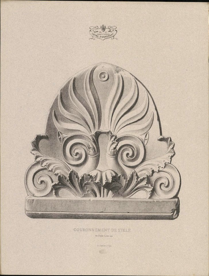 Couronnement de stèle, Style Grec, objectnr A 59190