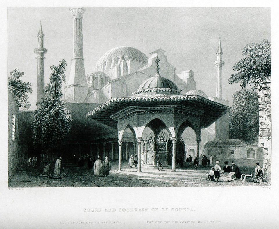 Court and fountain of St Sophia - Pardoe Julia - 1838