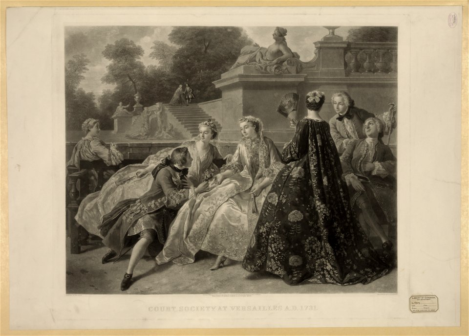 Court society at Versailles A.D. 1731 - painted by De Troy ; engraved by Oldermann. LCCN94512040