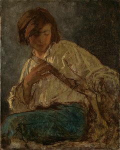 Thomas Couture - Portrait study of the painter Anselm Feuerbach